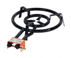 Vaello Campos - Brenner aus Edelstahl 2 Brenner a Butan/Propan cm.40-Pfanne Paella