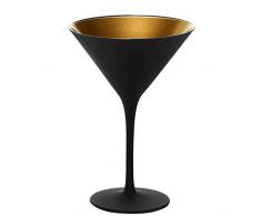 Cocktailglas Olympic - Schwarz / Gold matt - 6 Stück