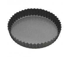 KitchenCraft KCMCHB40 Master Class Flan-/Quiche-Form, geriffelt, antihaftbeschichtet, mit Hebeboden, aluminium, grau, 30 cm (12 inches)