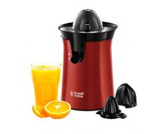 Russell Hobbs Orangenpresse & Zitruspresse elektrisch rot (2 autom. links-& rechtsrotierende Presskegel für Zitronen/Orangen), Tropf-Stopp-Funktion, spülmaschinenfest, BPA-frei, Saftpresse 26010-56