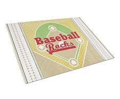 Carolines Treasures SB3077LCB Baseball Rules Glasschneidebrett, groß, mehrfarbig