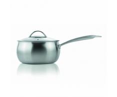 KUHN RIKON 37252 Kochgeschirr Topf Stielkasserolle Daily Stielkasserolle 2.4L/18cm modernes Design mit Glasdeckel