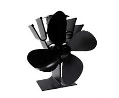 Ofenthermometer 4 Klingen Wärmebetriebener Holzofen Kamin Ventilator Winterwärmer Umweltfreundlicher Kaminofen