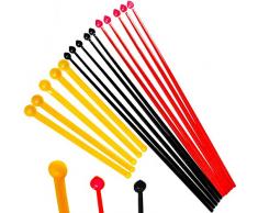 Superdosing MICRO SCOOP Löffel | 3er SET je 5 Stück DOSIERLÖFFEL für Pulver | GELB 15 mg + 30 mg | ROT 10mg | SCHWARZ 6mg | unstatische Messlöffel für einfache Messung von Nahrungsergänzungsmittel