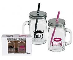 Out of the blue Trinkglas, Glas, transparent, 21.5 x 14 x 9 cm