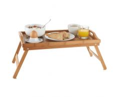 VonHaus Bambus Betttablett Bett Tablett Frühstückstablett fürs Bett – mit Klappfüssen