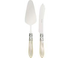 Bugatti ALCAM-N4220/21 Aladdin Kuchen-Servierbesteck, Stahl/ABS, 30,5 x 14 x 3 cm, elfenbeinfarben, 2-teilig