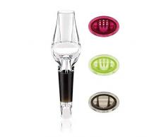 JY Rotwein-Dekanter, Glaswein-Dekanter, Rotwein- oder Weißwein-Dekanter - Vial Top Wine Diffuser und Flaschenventil-Dekanter für perfektes Gießen