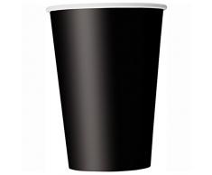 Unique Party Pappbecher,schwarz, 270 ml,14er Packung