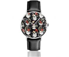 Armbanduhr-Tee-Schalen-Blumenstrauß-Multi Klassische zufällige Quarz-Uhr-Geschäfts-Uhren