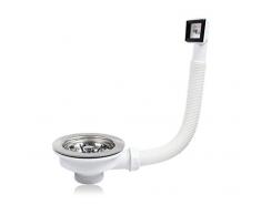 304 Edelstahl Küche Spüle Ablauf Schüssel Typ Teesieb mit Überlauf, Durchmesser 110 mm 1½ oben