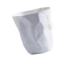 Fenteer Abfalleimer – Papierkorb für Büro, Badezimmer, Wohnzimmer - Weiß Groß