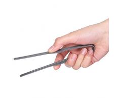 iBasingo Titan Küchenzange Teetasse Clip Pinzette Verbrühungsfreier Easy Grip Clip Tong Leichtes handliches Utensil zum Kochen, Servieren, Grillen, Buffet, Steak, Salat, Grillen, Braten, EIS Ti1563I