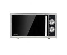 H.Koenig VIO7 Mikrowelle mit Grill / 9 Programme / Kapazität 23 L / 1000 W Leistung Grill / 900 W Leistung Mikrowelle / silber