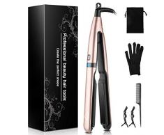 Culwad Glätteisen Haarglätter mit 25 mm Platte Keramik Glätter, Temperatur 160 ℃ -230 ℃ Digital Display, Dual-Spannung, Ausschaltautomatik