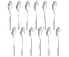 Gastro Spirit - 36-er Set Tee-Löffel/Kaffee-Löffel - Silber, 14,5 cm (L), Chromstahl, Spülmaschinenfest - 3 Setgrößen (12/24/36), weiteres Besteck aus der Serie Jola erhältlich