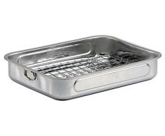 Bräter Edelstahl mit Rost 35x25cm