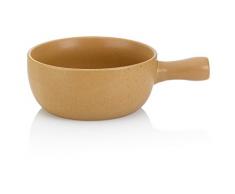 Kela 366573 Käsefondue-Pfanne, Feuerfeste Keramik, 22 cm Durchmesser, 2 L, Davos, Beige