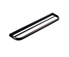 GYF Toalleros de ARO Doppelbar Handtuchhalter for Bad Toilette, Wandmontage Schwarz Kupfer Bad Handtuchhalter, Küche Geschirrtuchhalter