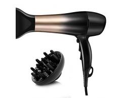 KIPOZI Haartrockner föhn 2200W mit Ionen für schnelles und frizzfreies Styling, professioneller Haartrockner mit Diffusor- und Konzentratoraufsatz, geringes Rauschen