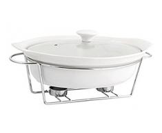 Speisewärmer Servierschale mit Stövchen Oval 3,3 l