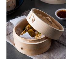 Bambusdämpfer Dampfkorb Dämpfeinsatz für Reis, Dim Sum, Gemüse, Fisch und Fleisch By Seasaleshop