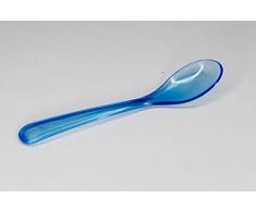 Kimmel Eierlöffel Babylöffel Dessertlöffel (6 Stück) Mehrweg, Kunststoff, Blau Transparent