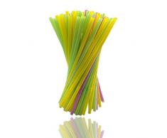 400 Stück Ealicere Knickbare bunte Trinkhalme, Plastik Trink Strohhalme, für Party, Softdrinks, Milchshakes, usw