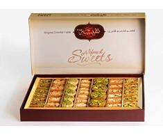 Dorimed - Baklava, Sortiment von Baklava mit Pistazien und Cashewnüssen, 43 Stück, Orientalisches Gebäck, Premium Qualität, 450 g