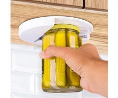 Sohler by EuroTrade Glas-Öffner, unter Küchenplatte, im Küchenschrank, Regal, 18 x 18 x 2 cm, Weiß, unterstützt bei Arthritisbeschwerden