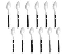 Gastro Spirit - 12-er Set Tee-Löffel/Kaffee-Löffel - Silber, 14,5 cm (L), Chromstahl, Spülmaschinenfest - 3 Setgrößen (12/24/36), weiteres Besteck aus der Serie Bistro Trend erhältlich