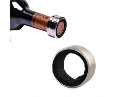 FATO. Edelstahl-Wein-Flaschen-Stopper-Kragen-Tropfring Stopper Kragen