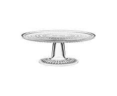 Iittala Kastehelmi Kuchenplatte, Tortenplatte, Käseplatte, Servierteller, Platte, Glas, Klar, 24 cm, 1019580