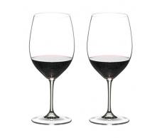 RIEDEL 6416/0 Vinum Cabernet Sauvignon/Merlot (Bordeaux), 2-teiliges Rotweinglas Set, Kristallglas