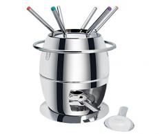 Spring 2698326014 Gstaad Fondue-Garnitur, Edelstahl, silber, 28 x 28,6 x 31 cm