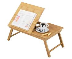 Zeller Betttablett mit Leseklappe, Bamboo / 55 x 33 x 21.5