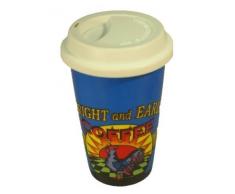 coffee to go Becher, Porzellan, mit Deckel Kaffee Motive Early