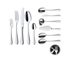 WMF Kent Besteckset, 12 Personen, 66 teilig, 60 Teile mit Servierbesteck, Monobloc-Messer, Cromargan protect Edelstahl poliert, glänzend, kratzbeständig, spülmaschinengeeignet
