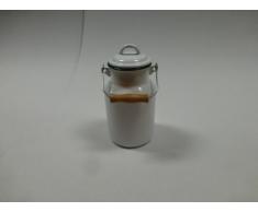 Krüger 77131 Milchkanne, Emaille, weiß, 13 x 13 x 25,5 cm