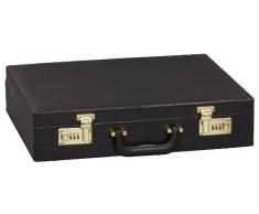 GRÄWE Aktenkoffer Attachekoffer Besteckkoffer (leer), schwarz, mit Zahlenschloss