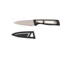 WMF Modern Fit Allzweckmesser, 21,5 cm, Titanium-Metallic, mit Schutzhülle, Spezialklingenstahl antihaftbeschichtet, Kunststoffgriff, Klinge 9 cm, schwarz