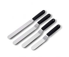 Torten Konditor Winkelpalette Set, Professionelle Streichmesser, Tortenmesser aus, Kuchen Glasurmesser zum Dekorieren Torten(4er Set)