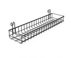 ANZOME Draht Wandkorb, Gitter Korb Wand Organisator Für Wandgitter, Küchenorganisator, Drahtlagerregal Rack Für Heimbedarf, Wanddekoration(Schwarz)