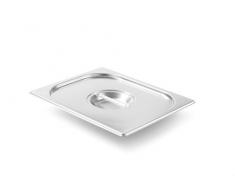 HENDI Gastronorm Deckel, für Gastronormbehälter, Temperaturbeständig von -40° bis 300°C, Heissluftöfen-Kühl- und Tiefkühlschränken-Chafing Dishes-Bain Marie, Stapelbar, GN 1/2, 265x235mm, Edelstahl