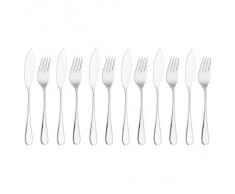 WMF Fischbesteck 12-teilig Kent Fischgabel Fischmesser Cromargan protect Edelstahl rostfrei extrem kratzbeständig poliert spülmaschinengeeignet