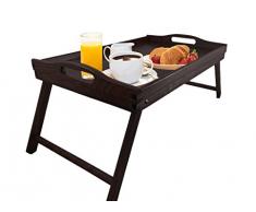 Sendez Holztablett dunkel Betttablett Serviertablett Tablett Frühstückstablett Holz