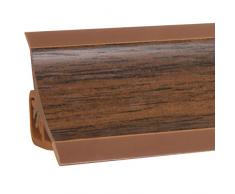 HOLZBRINK Küchenabschlussleiste Nuss dunkel Küchenleiste PVC Wandabschlussleiste Arbeitsplatten 23x23 mm 150 cm