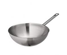 METRO Professional Wok unbeschichtet | Ø 30 cm | Edelstahl | Backofengeeignet bis max. 240 °C | auch für Induktion | Wokpfanne | auch für gewerblichen Einsatz