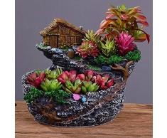 Bcaer Kreative Saftige Blumentopf Große Multi-Port-Balkon Porous Fleischtopf Micro Landschaft Heim Pflanze Topf Harz Sukkulente Pflanze Blumentopf Boden Garten Blumentopf Blumentopf