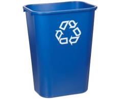 Rubbermaid FG295773BLUE Rechteckiger Papierkorb 39 L Papierkorb, Plastik, Blau, 27,9 x 38,7 x 50,5 cm
